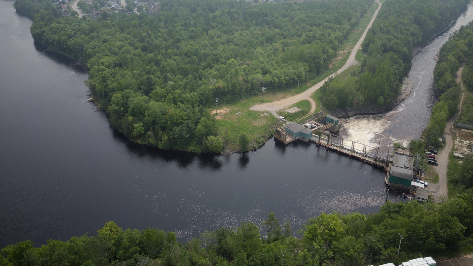 Barrage Bird 1 sur la rivière Jacques-Cartier à Pont-Rouge