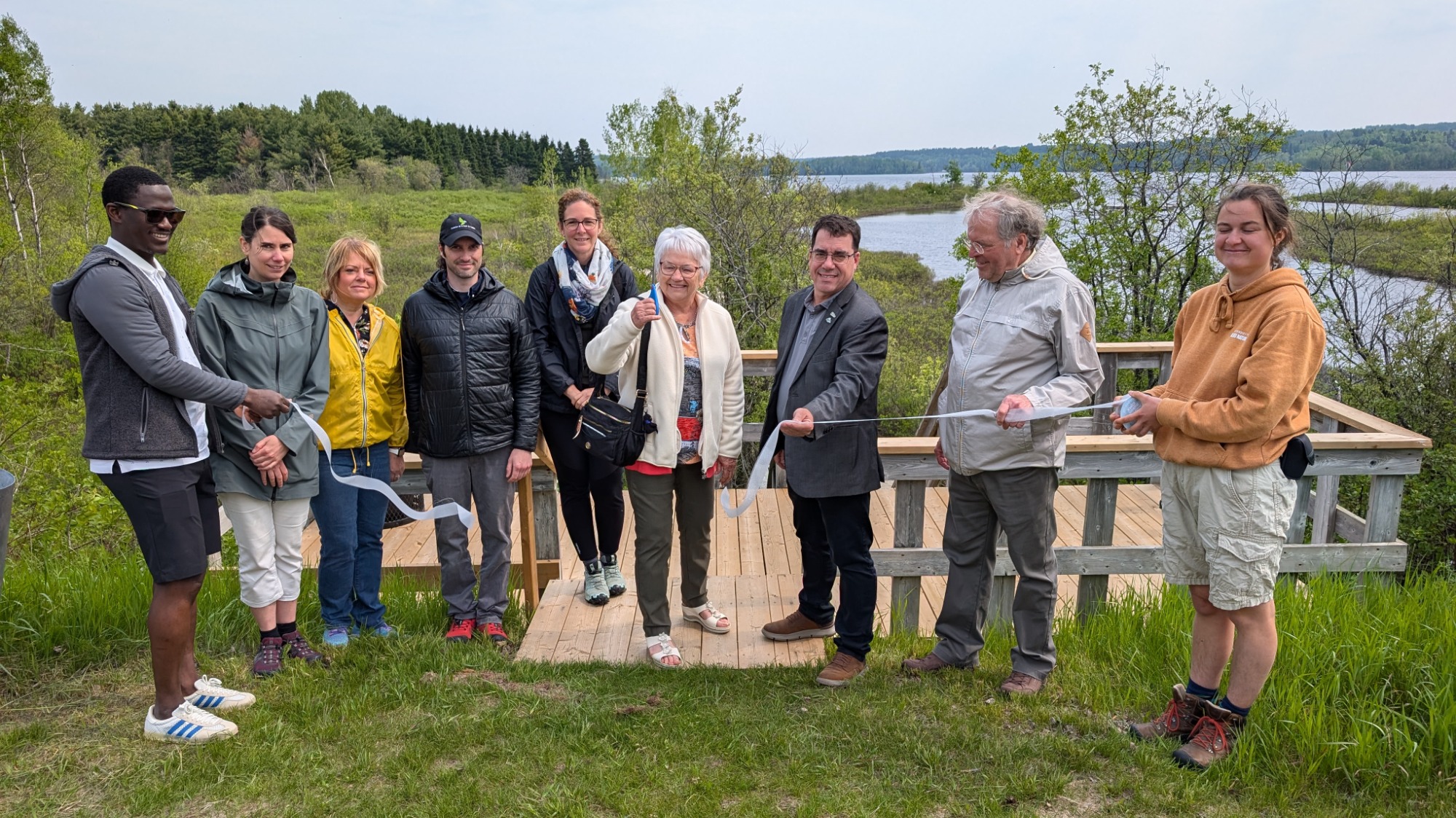 Inauguration de la tourbière du lac Ouiatchouan. Photo: OBV Lac-Saint-Jean