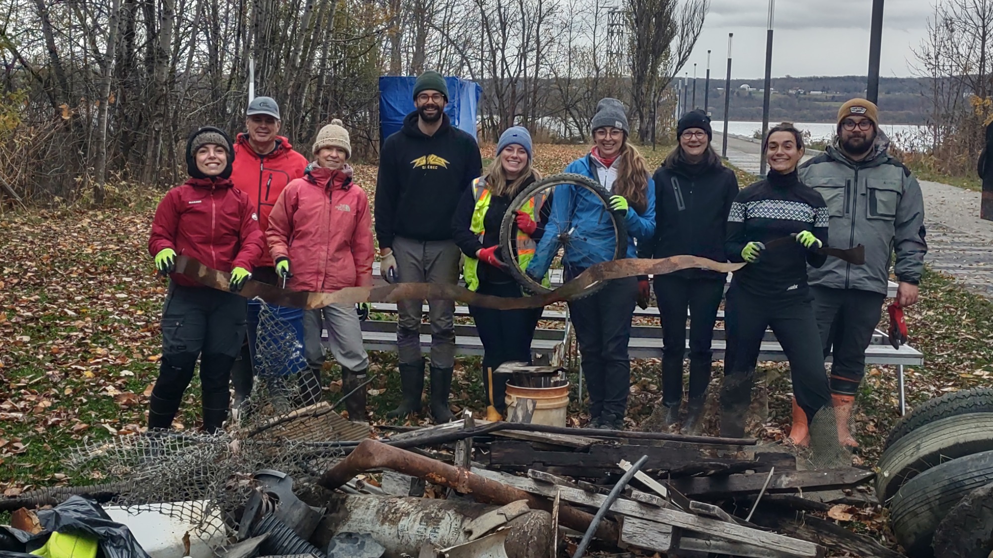 Nettoyage de berges organisé par l'OBV Charlevoix-Montmorency